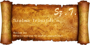 Szalma Trisztán névjegykártya